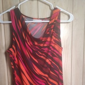 Calvin Klein Pink Orange Black Top